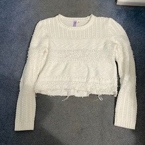 white sweater